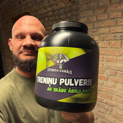 Liellopa proteīns - Treniņu pulveris ar skābo ābolu garšu