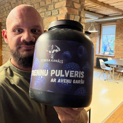 Liellopa proteīns - Treniņu pulveris ar aveņu garšu
